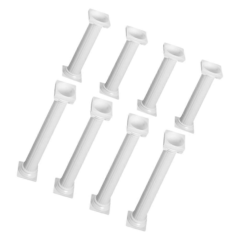 Roman Column Cake Stand 8Pcs Set Vintage Design For Weddings And Special Occasions White Rods With Multilayer Support