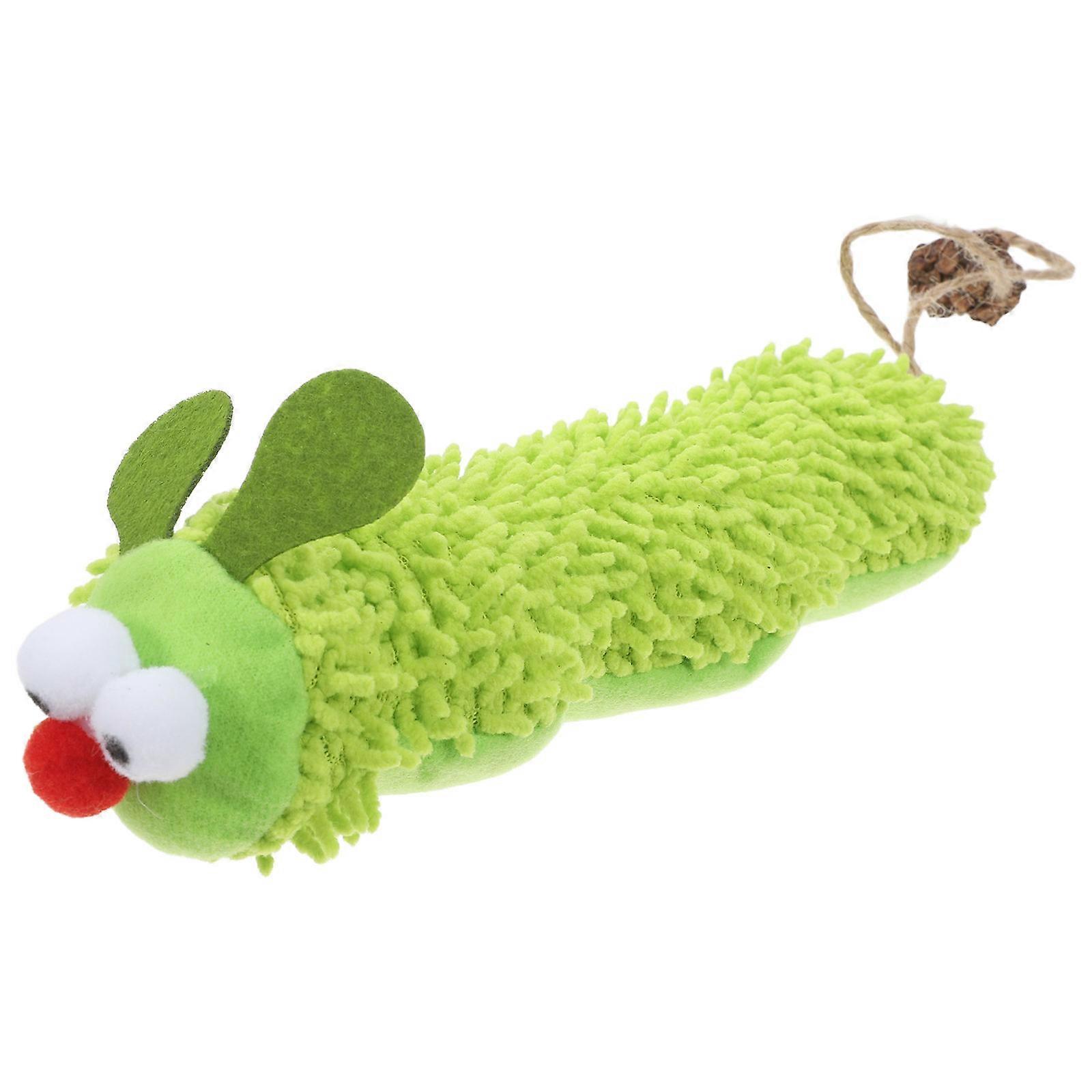 Cat Pickle Toy Plush Caterpillar Interactive Catnip Crinkle Sound For Indoor Cats 1Set