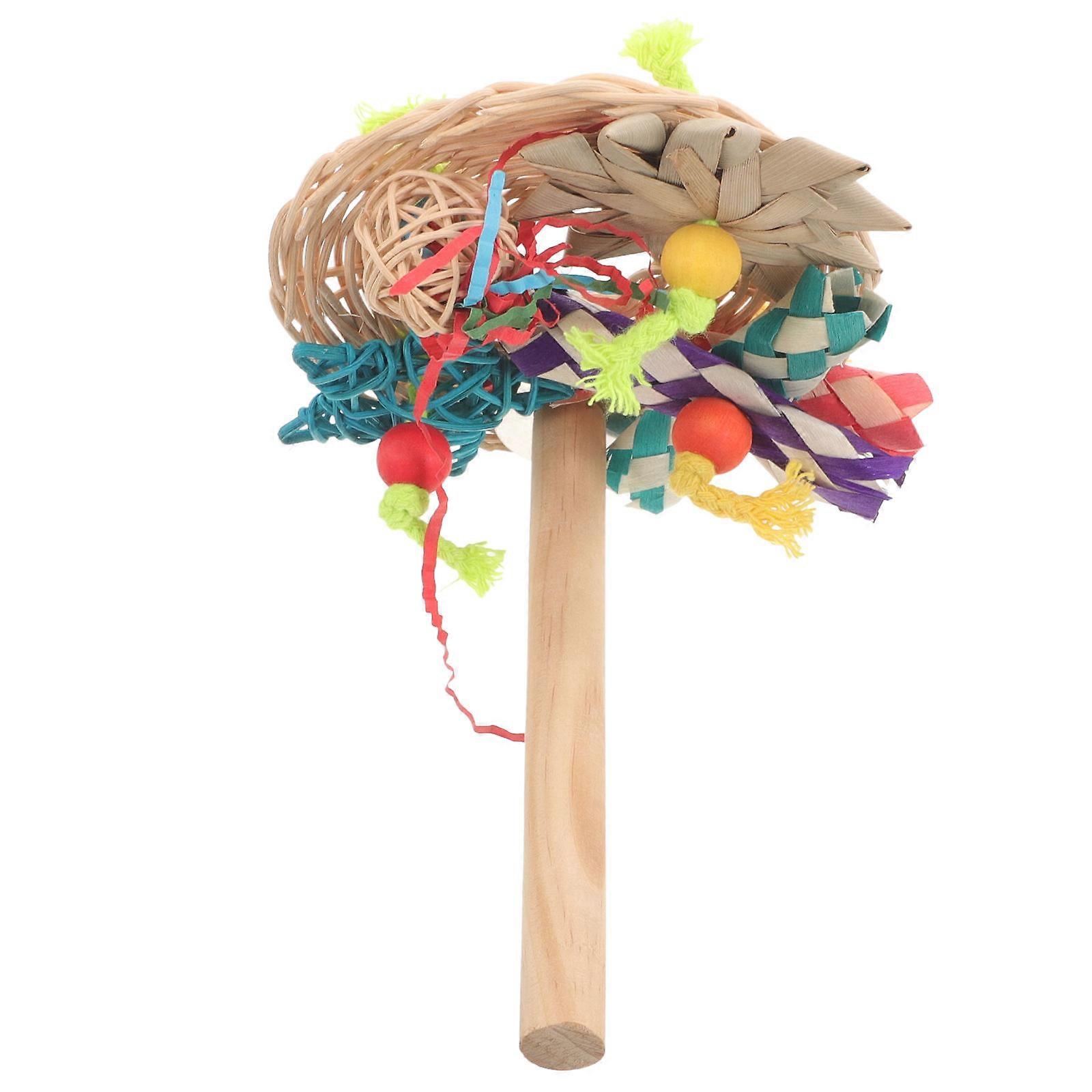 Perches For Parrots Bird Perch Stand Toy Practical Design Relieve Boredom 1Set