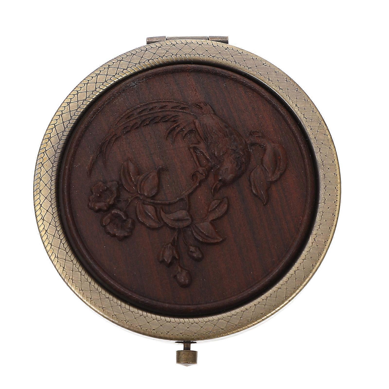 Wooden Double-Sided Makeup Mirror Foldable Mirror for Makeup 5Pcs