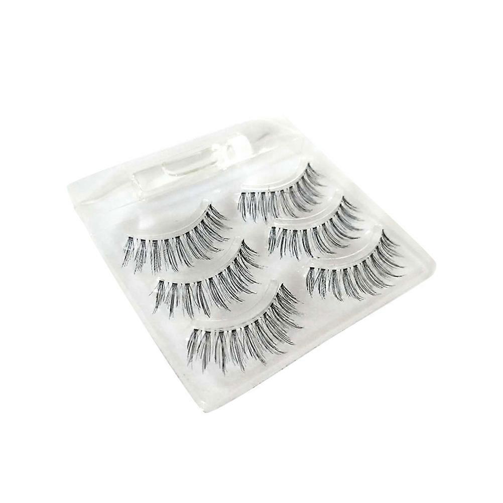 Natural Eyelashes 3Pair Fake Eyelashes Handmade for Makeup Use