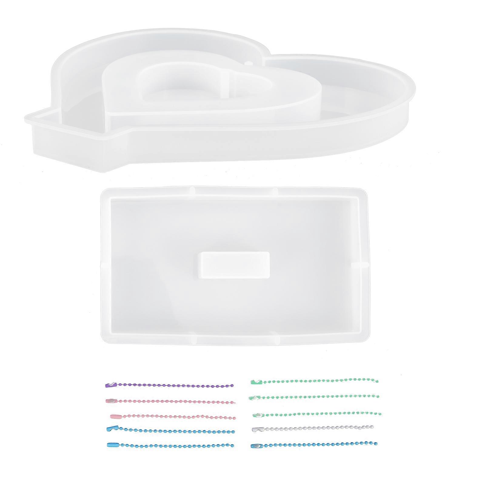 3 Sets Heart Shaped Silicone Mold For Art Craft Project Home Decoration 19X18Cm Safe And Easy To Clean