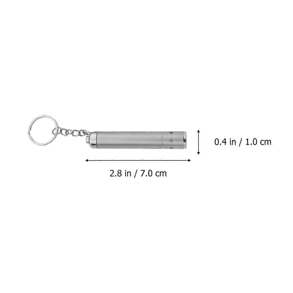 Keyring with Light Stainless Steel for Lighting 5Pcs Portable LED Flashlight