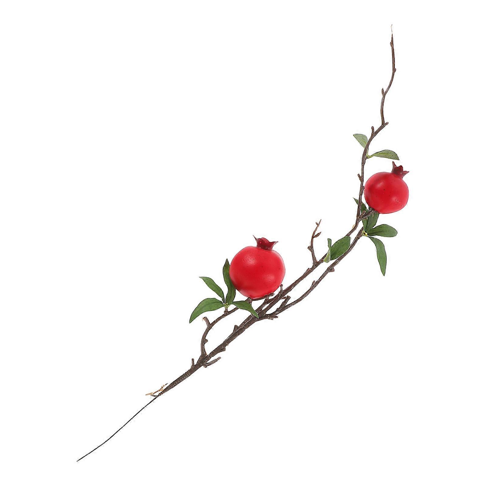 Simulated Pomegranate Branch Artificial Pomegranate Branch for Decoration 1 Piece