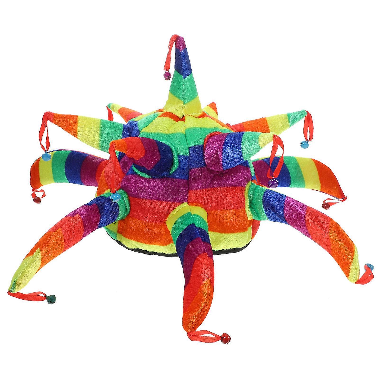 Funny Clown Hat Polygonal Clown Cosplay Hat for Decoration Assorted Color