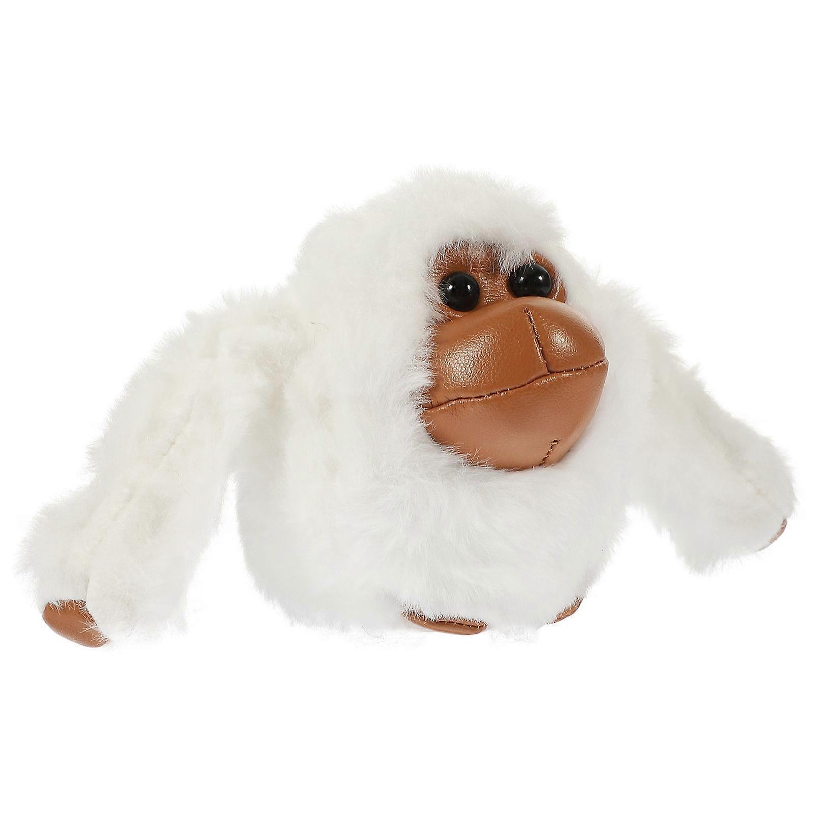 Stuffed Animal Keychain 2Pcs White with Unique for Decoration