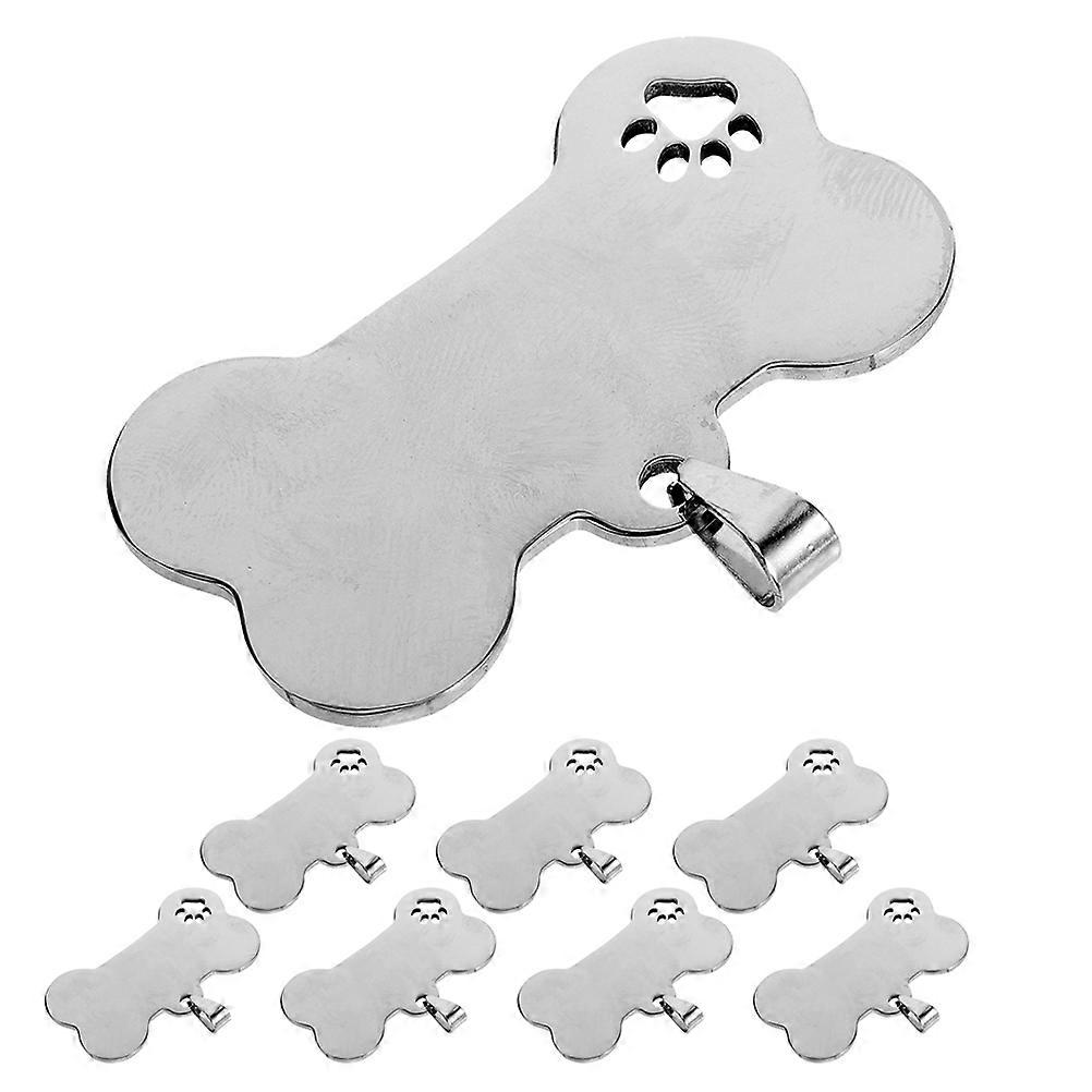 Durable Bone Shape Pet ID Tags For Dogs And Cats In Silver 24 Pcs Suitable For Daily Use And Travel