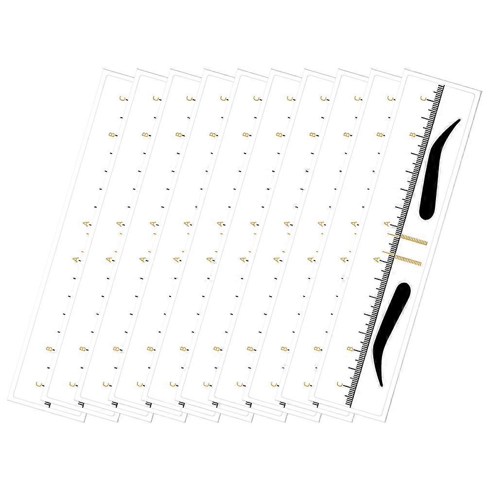 Plastic Eyebrow Shaper Eyebrow Measuring Tool for Makeup Use 20Pcs