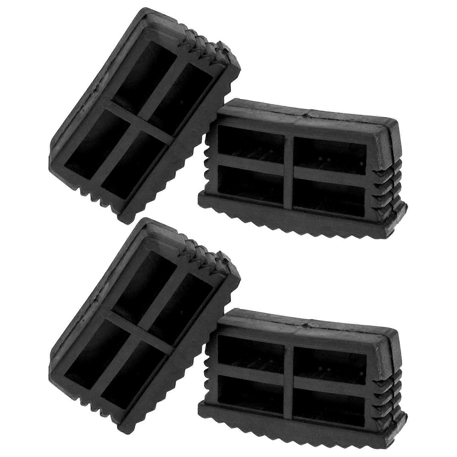 Ladder Accessories Black Rubber Foot Covers for Stability 16Pcs
