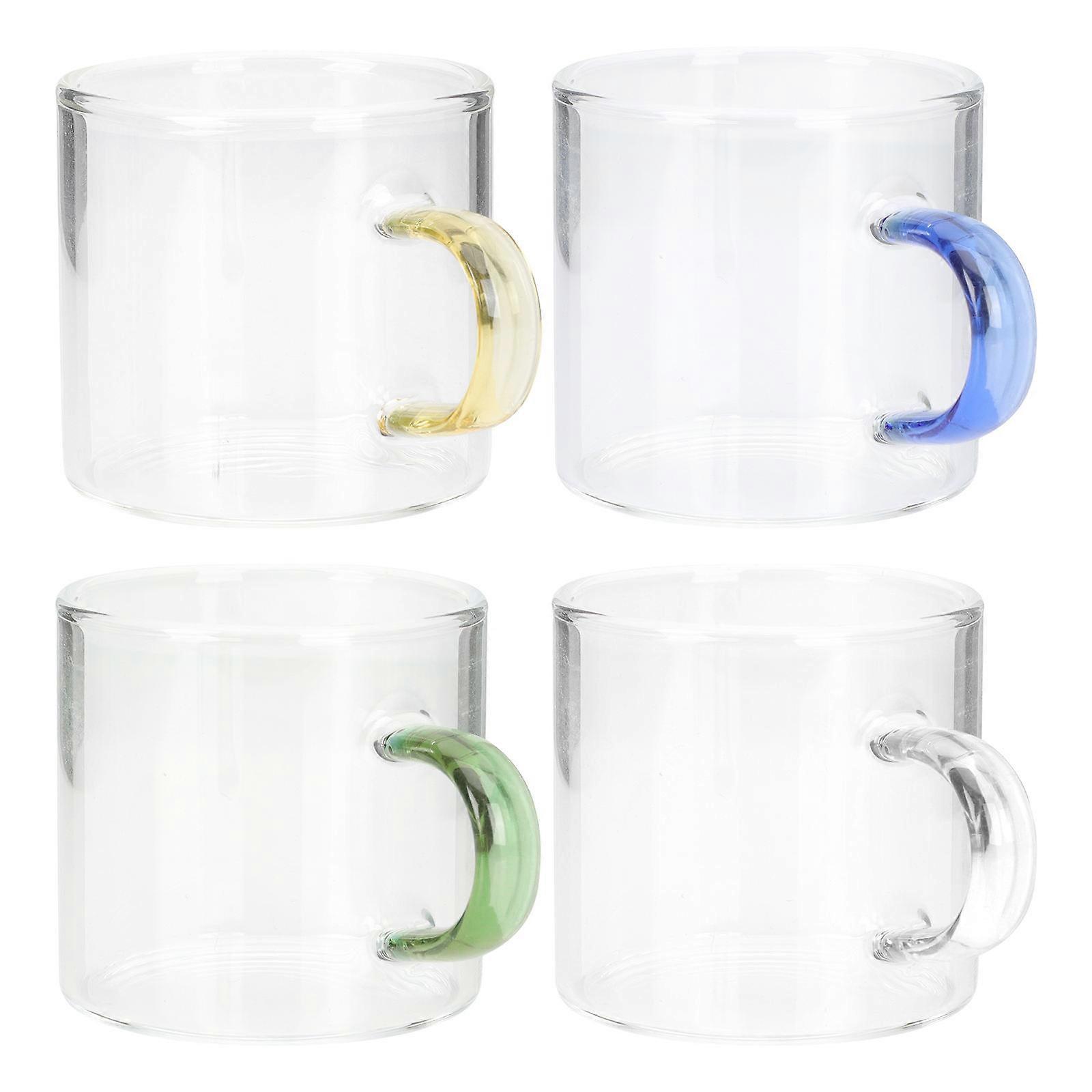 Decorative Tea Cup Glass Tea Cup for Home Use 8Pcs Assorted