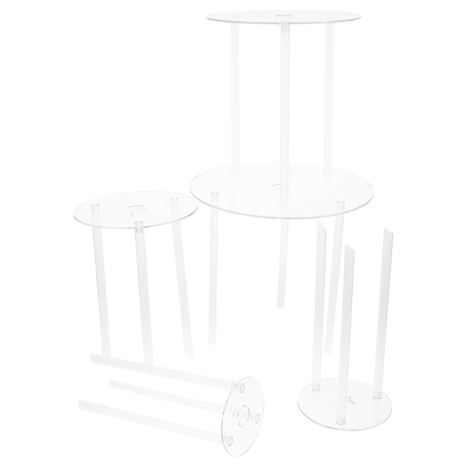 Cake Stacking Dowels Plastic Rods for Cake Support 10Sets White PP