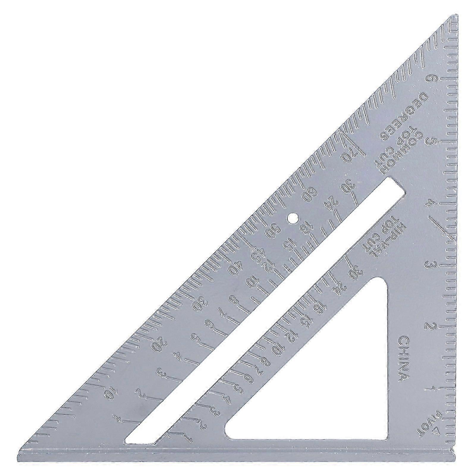 High quality  7-inch triangle ruler 90 degree thickened angle ruler aluminum