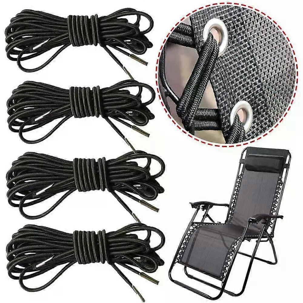 4Pcs/set Sun Loungers Fixing Elastic Cord Rope Reclining Chair Replacement Repair Cord Kit