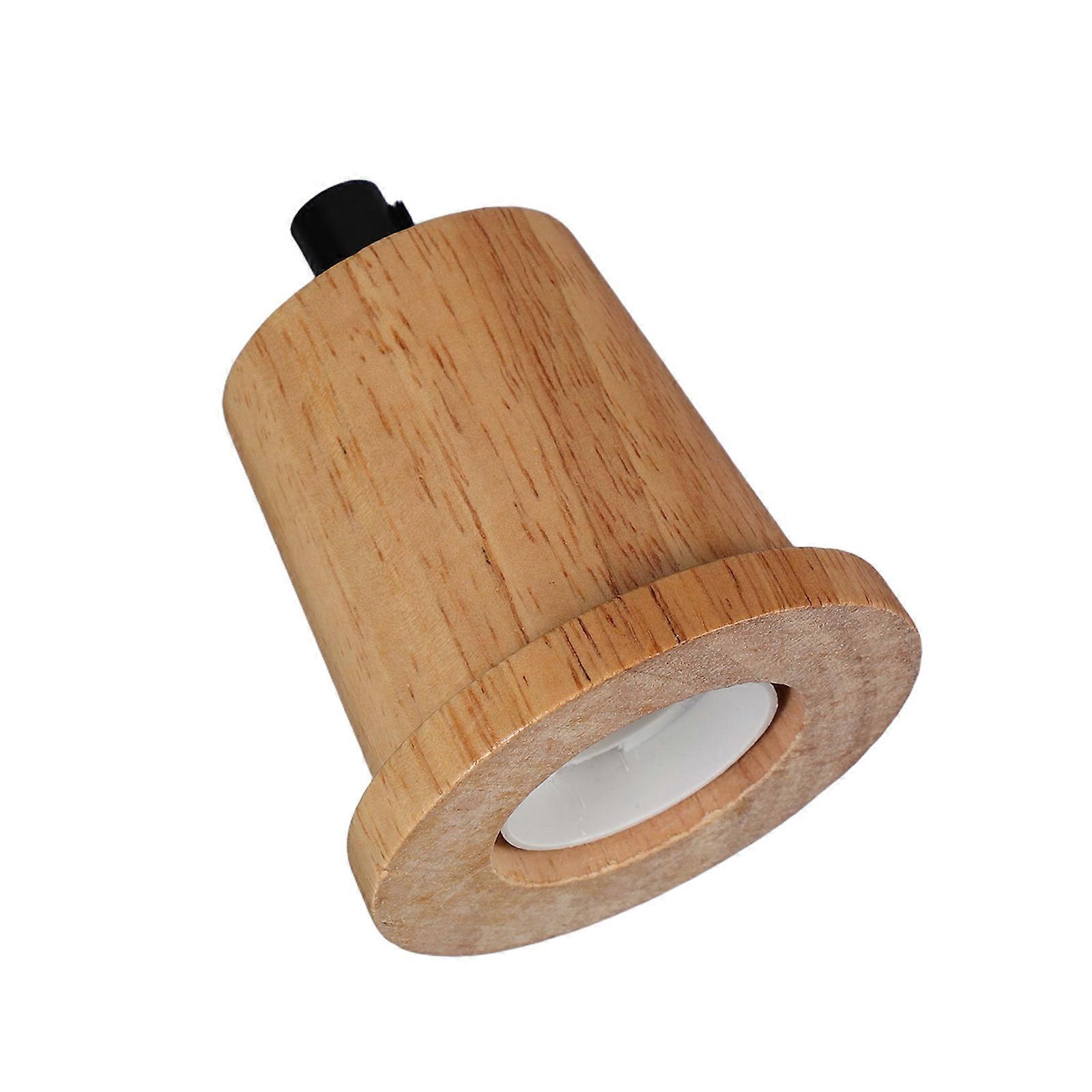 Light Bulb Holder Base Wood Plastic E27 Socket 4Pcs Lamp Parts