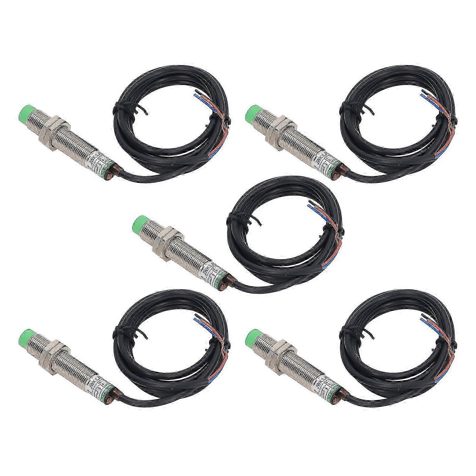 5 Pcs Inductive Proximity Sensor M12 Approach Sensor NPN NC IP65 Waterproof Proximity Switch