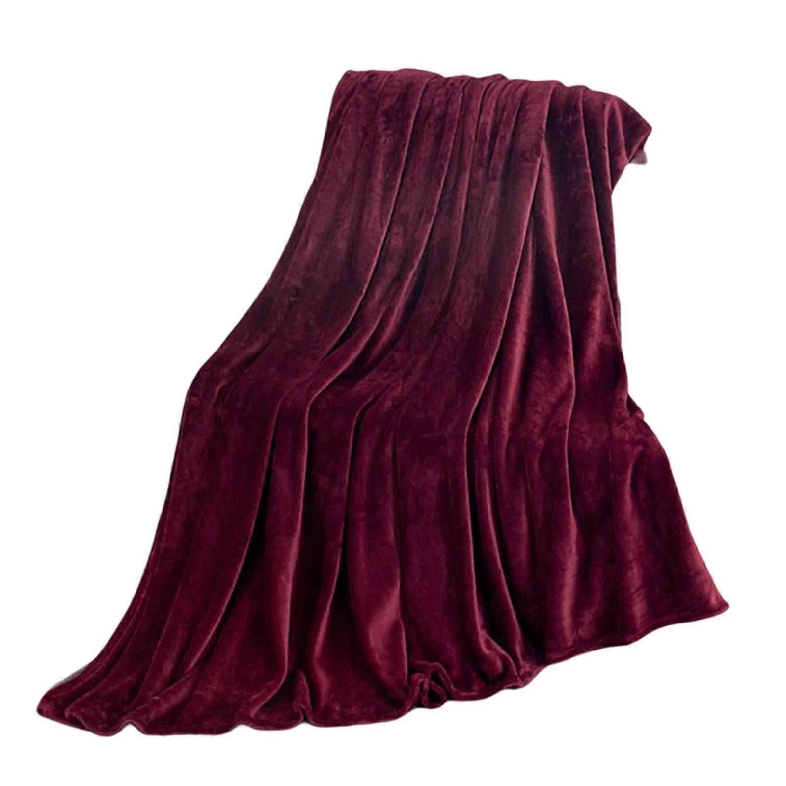 Solid Color Facecloth Blanket Thickened Double-sided Fleece Bed Sheet Office Nap Blanket Coral Fleece Blanket