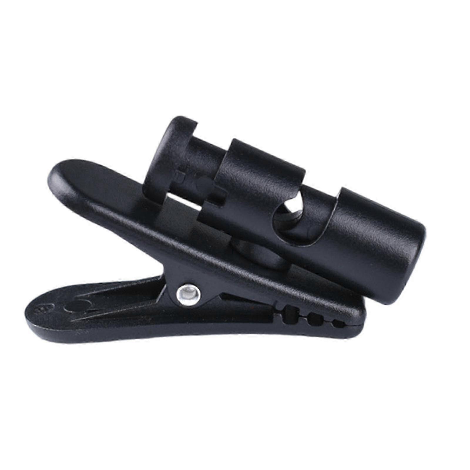 Portable Headphone Cord Clip with 360 Rotation, Easy to Use Cable Clamp Black Live Microphone Cable Fixing Clip SZRH