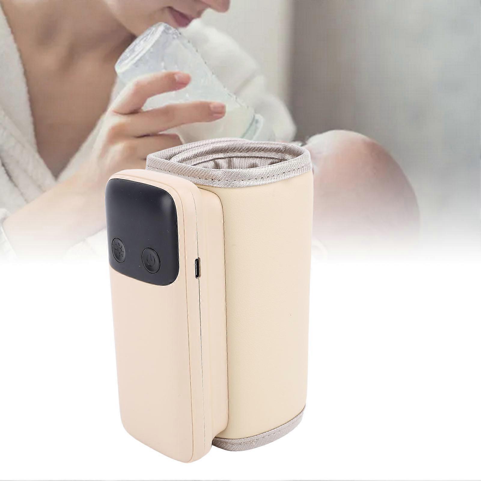 Baby Bottle Warmer Portable Temperature Control Fast Heating Milk Warmer with Digital Display for Home Outdoor Travel EU Plug 