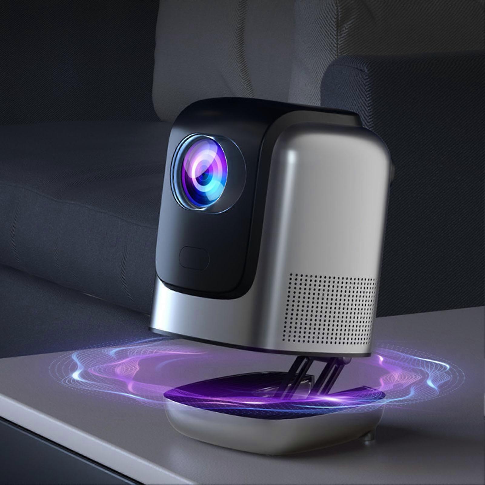 4K Projector with Foldable Stand LCD LED 1080P HD 1GB RAM 32GB ROM Wireless Bluetooth Portable Movie Projector with Remote Control for Android 11 US 