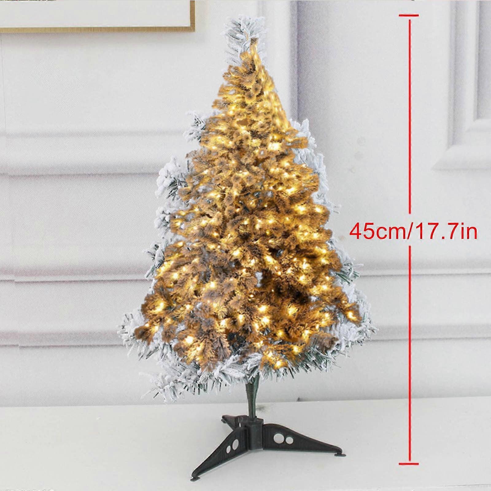 Ympuoqn Illuminated Snowflake Flocked Christmas Tree with Advanced Hinges, Metal Bracket & Branch Tips for Easy Decor, Clearance - Compatible with