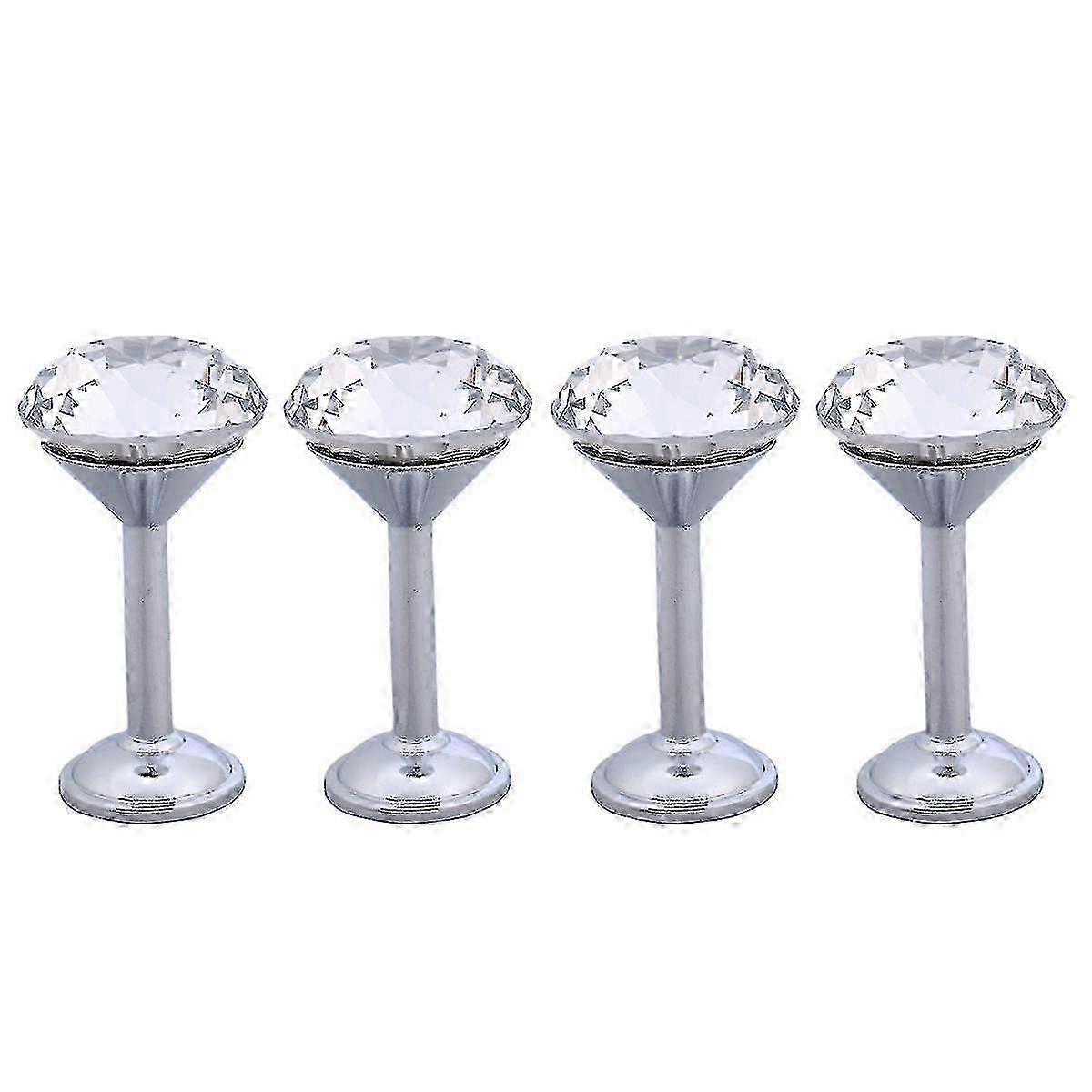 Diamond Wall Hooks - 4 Pcs Wall Mounted Drapery Hooks & Wall Hanger with Diamond Pattern Design for Decor