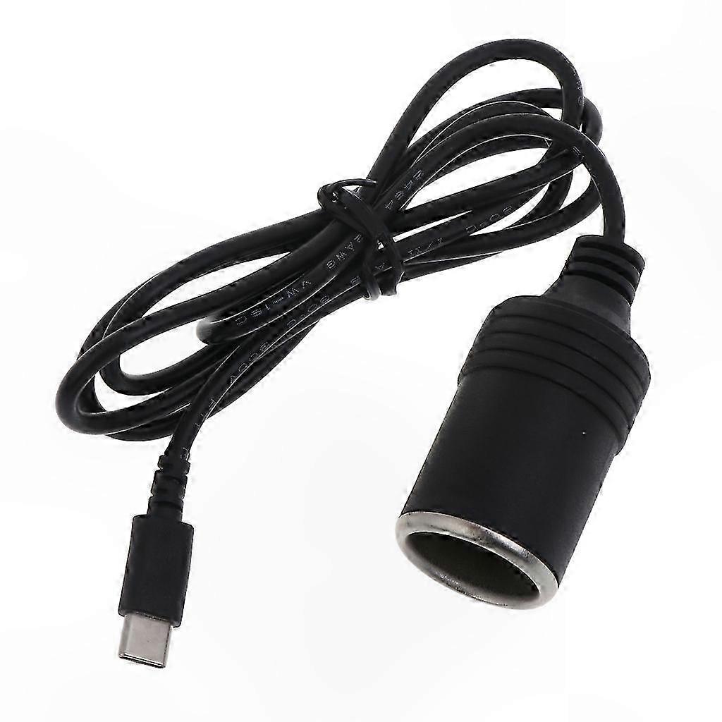 12V 5A USB-C to Car Cigarette Lighter Socket Adapter