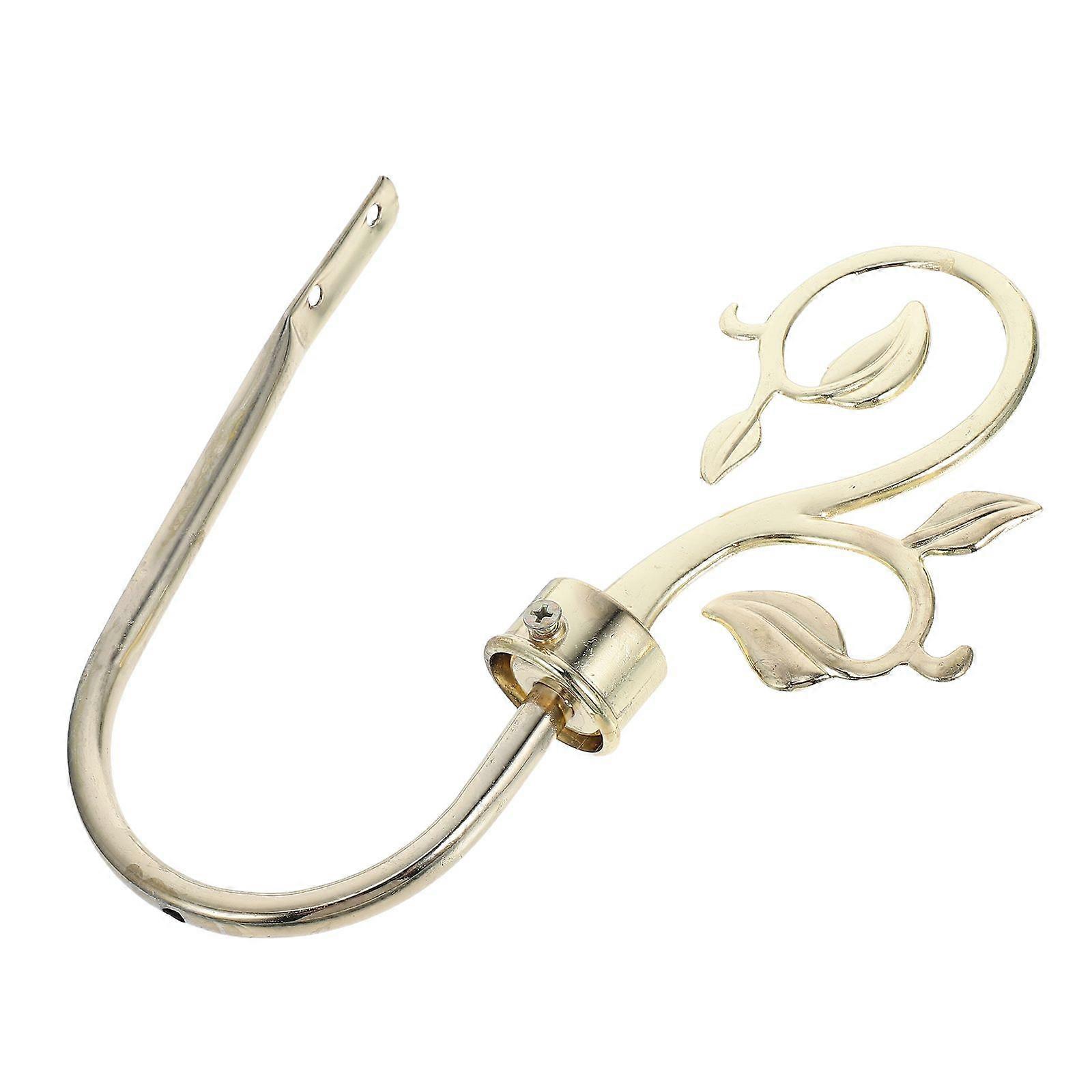 2pcs Curtain Holdbacks: Wall Mounted Gold Curtain Tiebacks Hooks Side Holders Hooks - Zinc Alloy Drapery Tiebacks Holdbacks Holders For Home Office