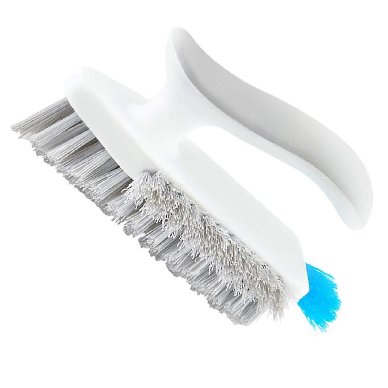 Crevice Cleaning Brush For Window Slots, Grout Cleaner Tool, Stubborn Dirt Remover, Compact Floor Gaps, White