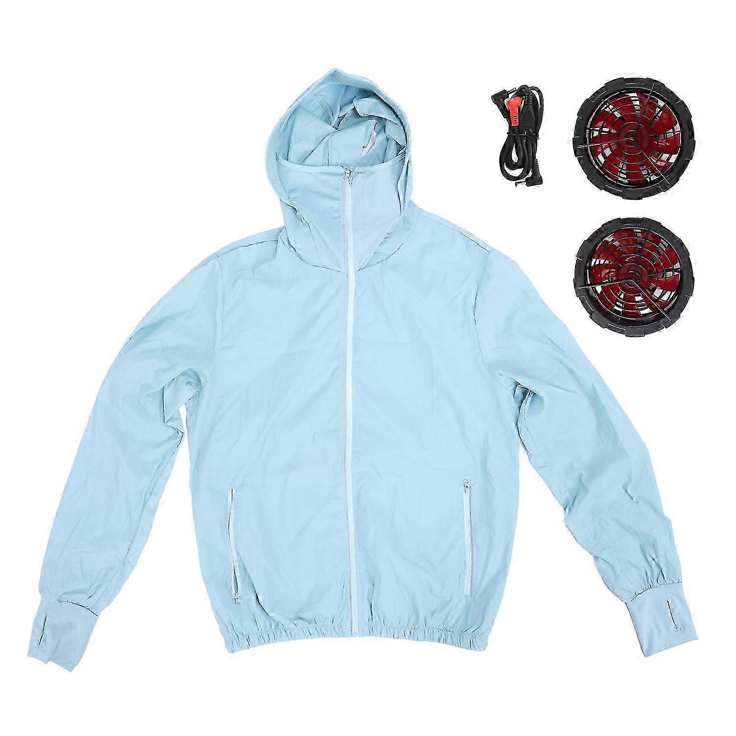 Air Conditioned Work Clothes Cooling Jacket 3 Blade 3 Level Wind Adjustment USB Power Large Airflow