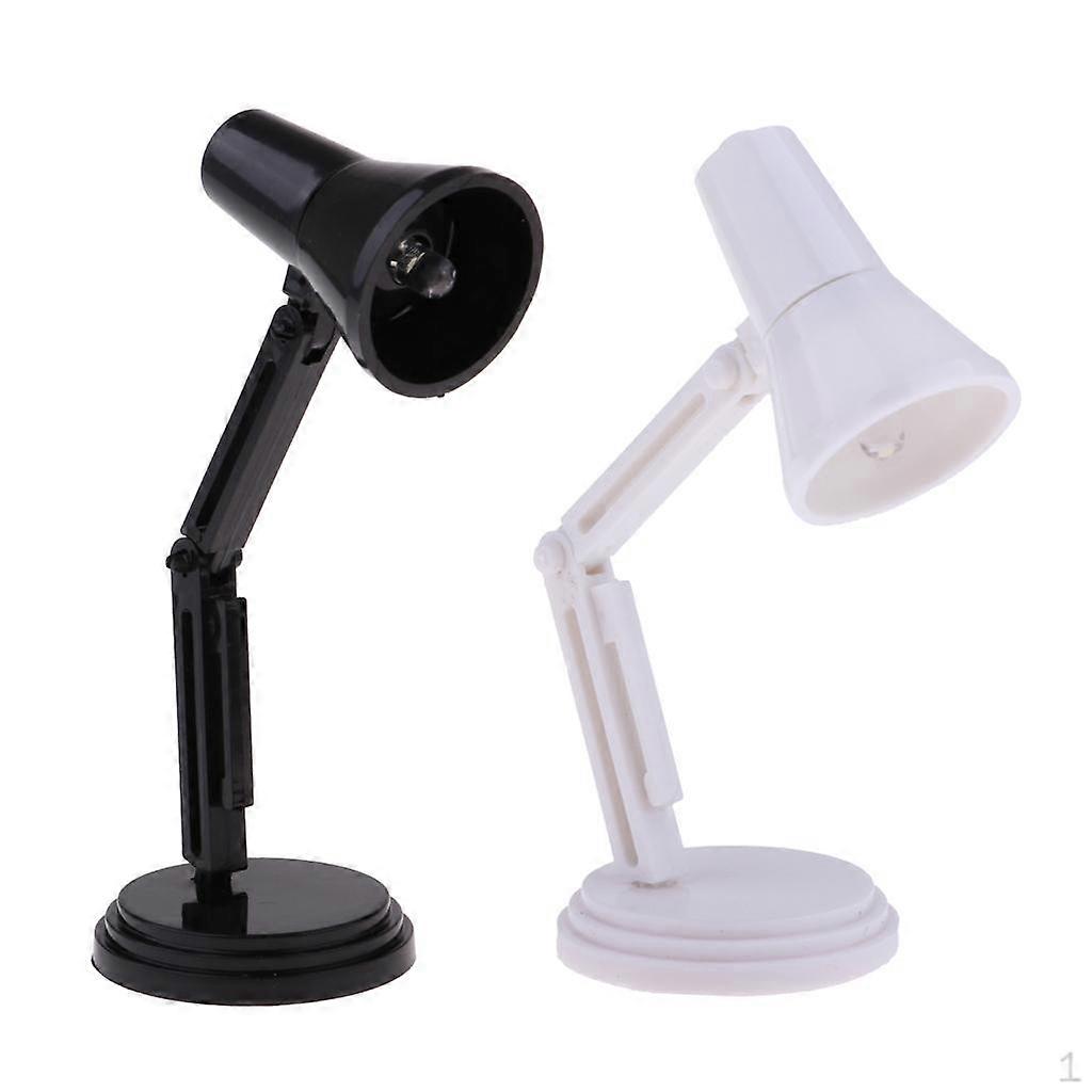 1:6 Scale Dollhouse Desk Lamp, 2 PCS Mini Reading led and table lamp for 12inch Dolls Action