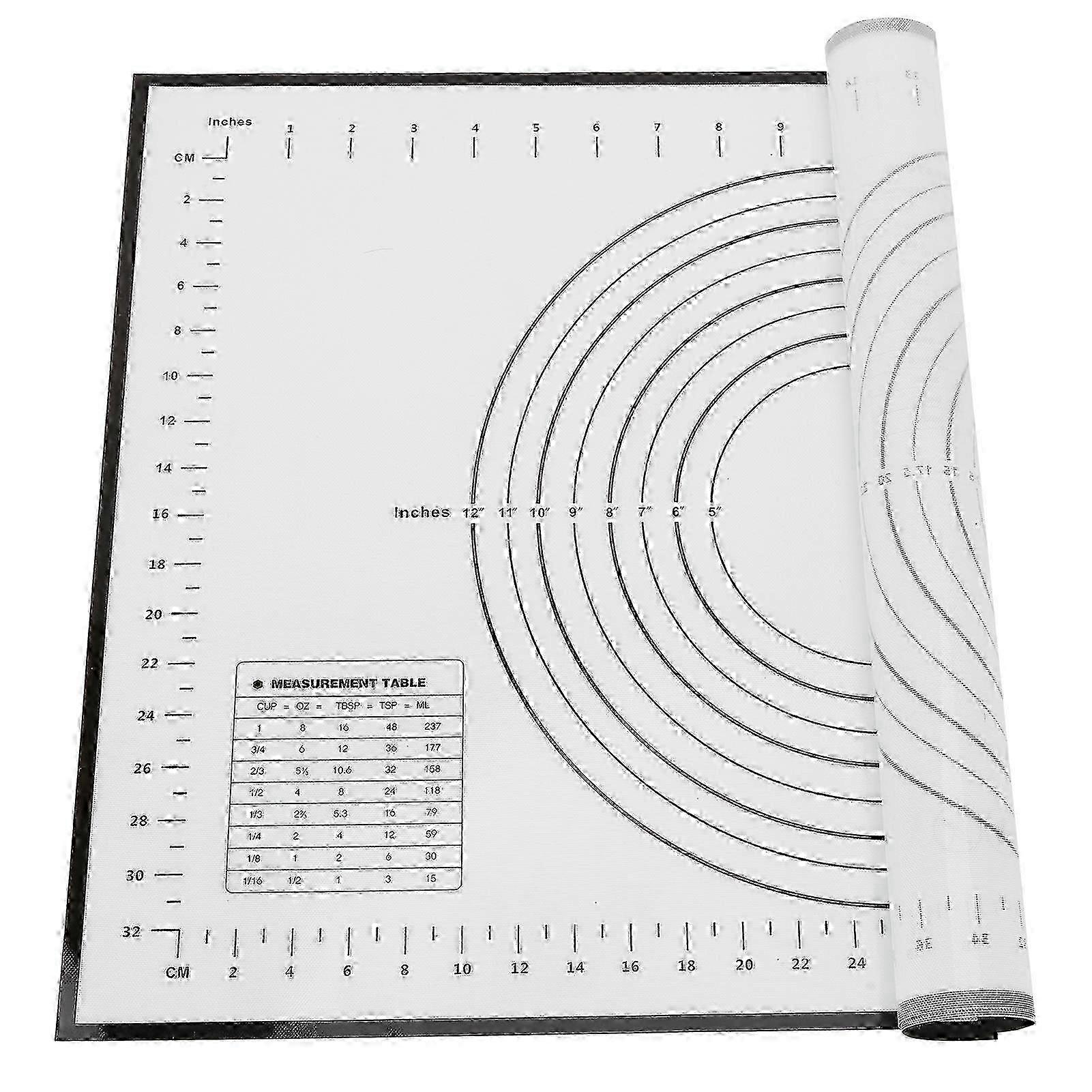 Non-Slip Food Grade Silicone Baking Mat with Scale for Rolling Dough