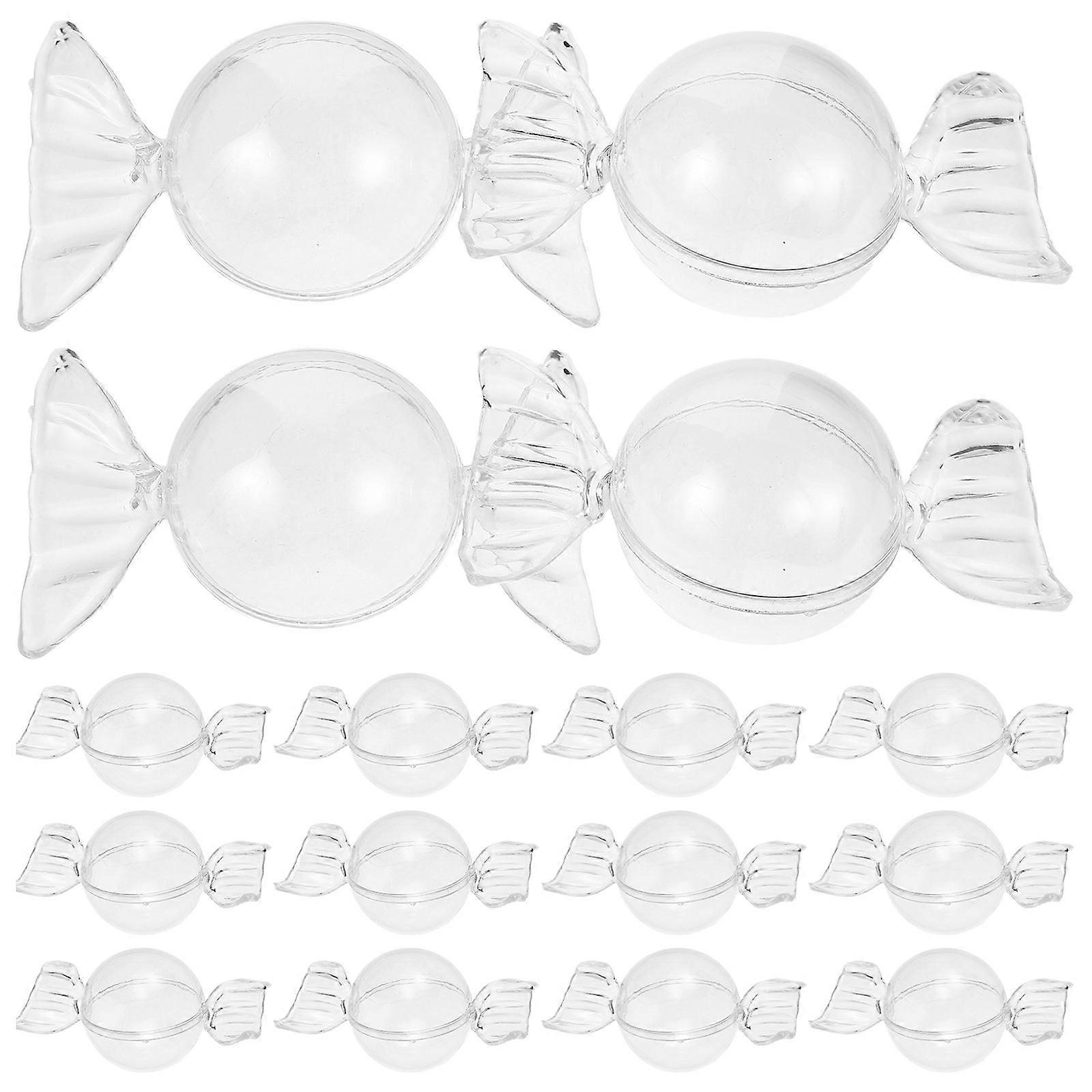 Candy Containers Transparent Candy Shape Boxes for Wedding Favors Plastic Material Storage and Packaging 36Pcs