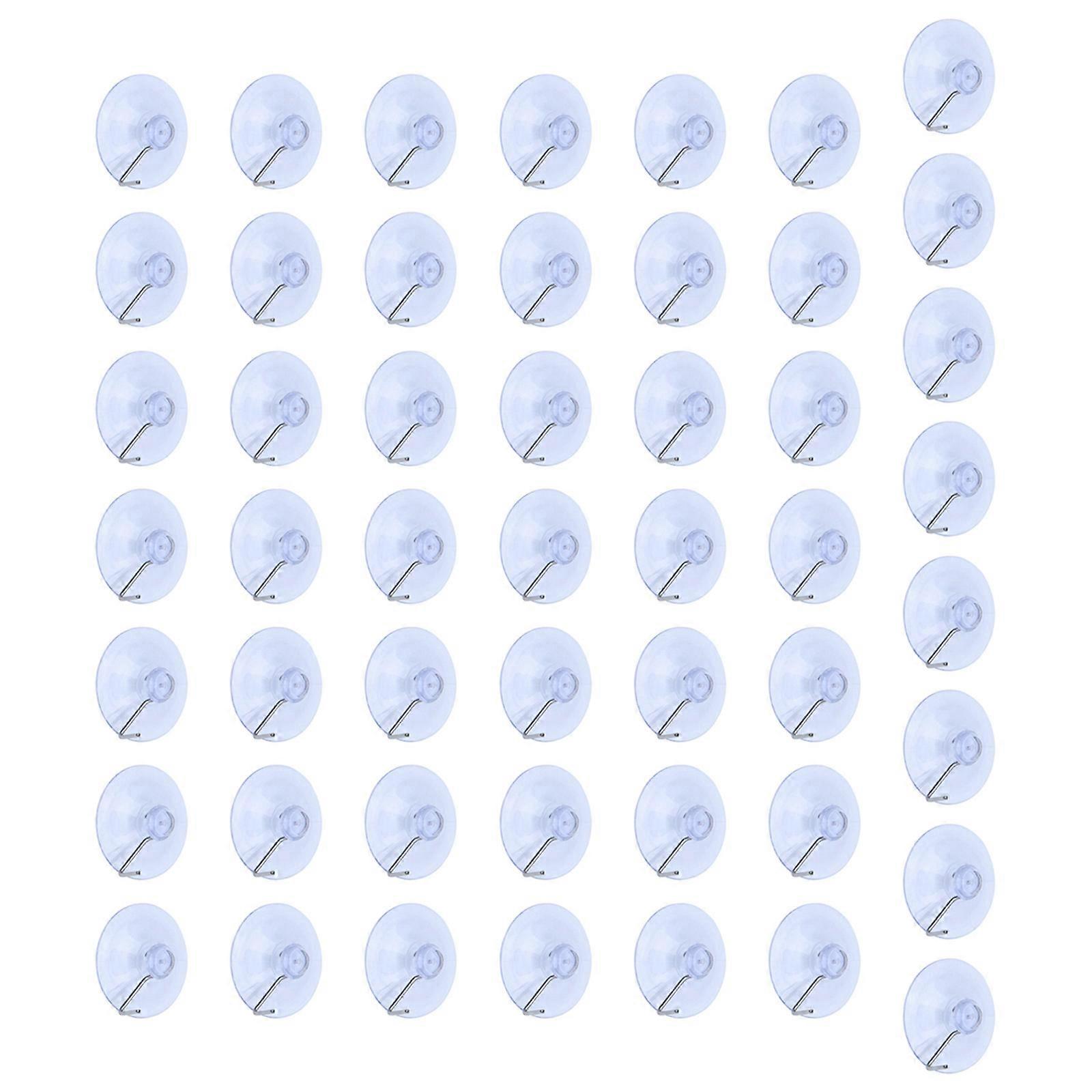 Set of 50 Invisible PVC Suction Hook Moisture Resistant Adhesive Hangers for Decoration Friendly Home Storage Solution Multicolor