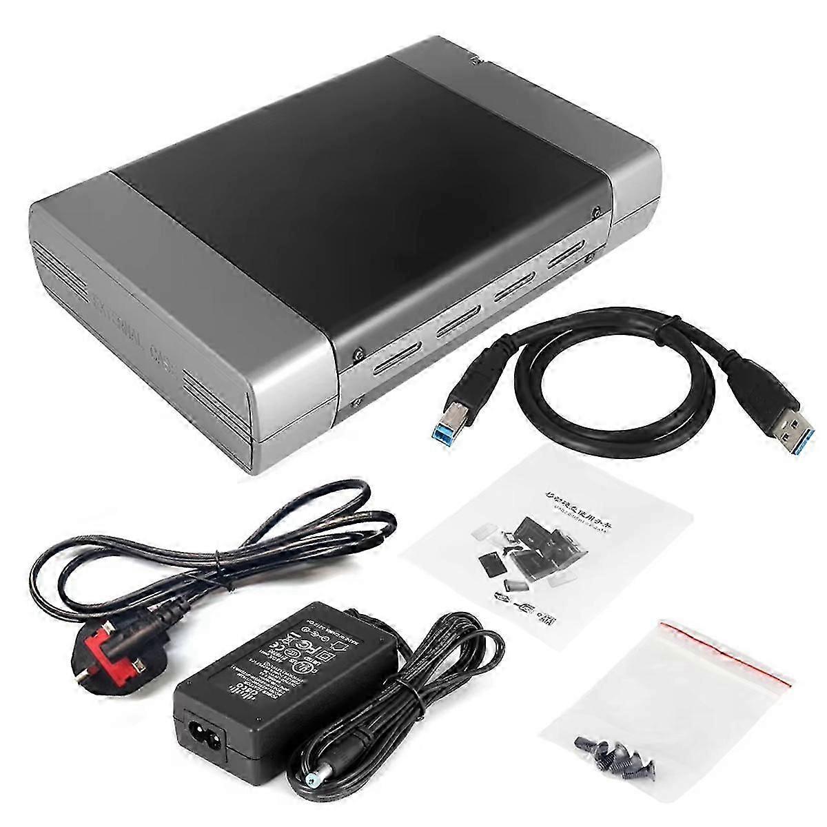 5.25in HDD SSD Enclosure Case USB3.0 to External Hard Drive Case Support DVD SSD HDD Hard Disk Box 16 Speed EU Plug