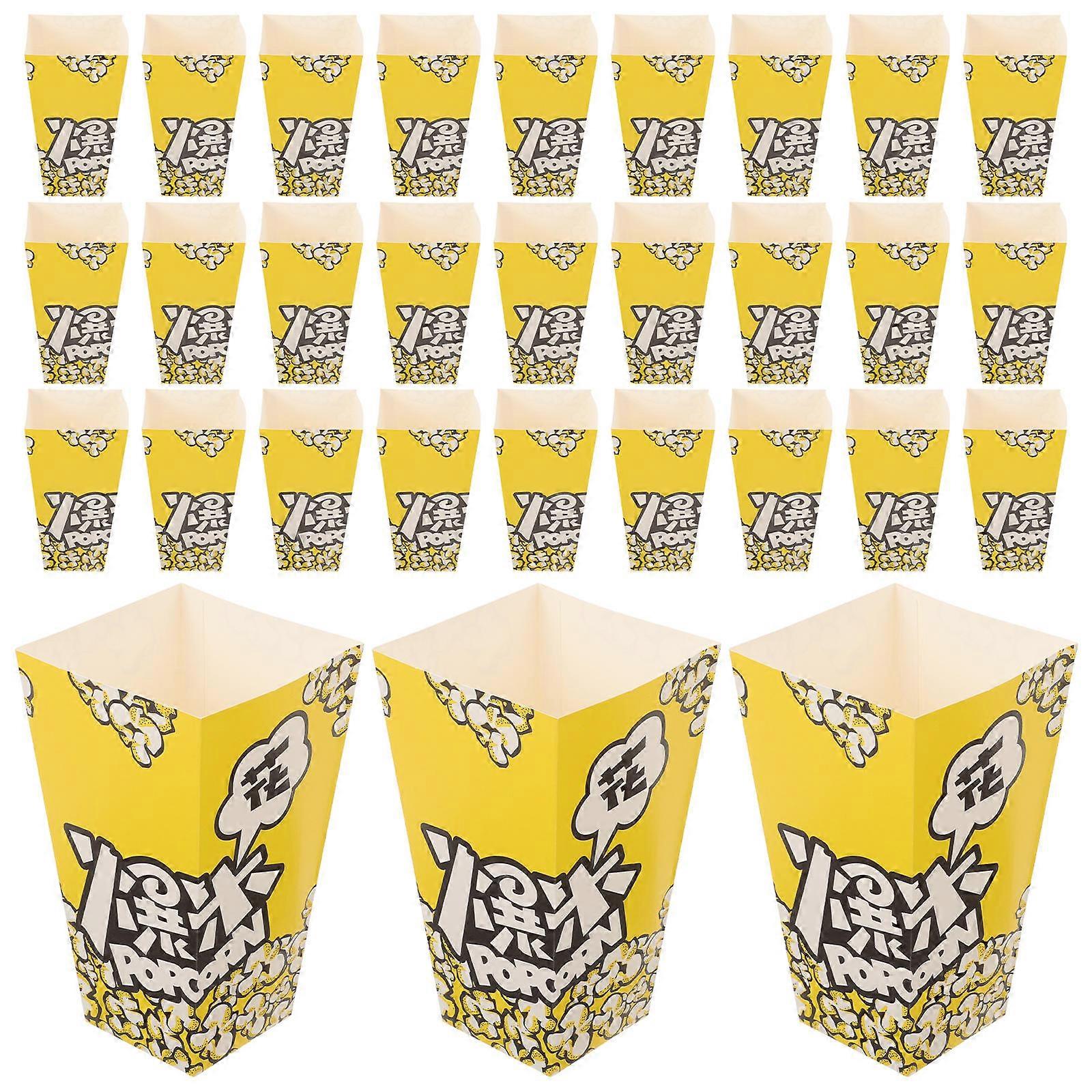Popcorn Favor Boxes Paper Popcorn Box for Storage 100Pcs Yellow Units