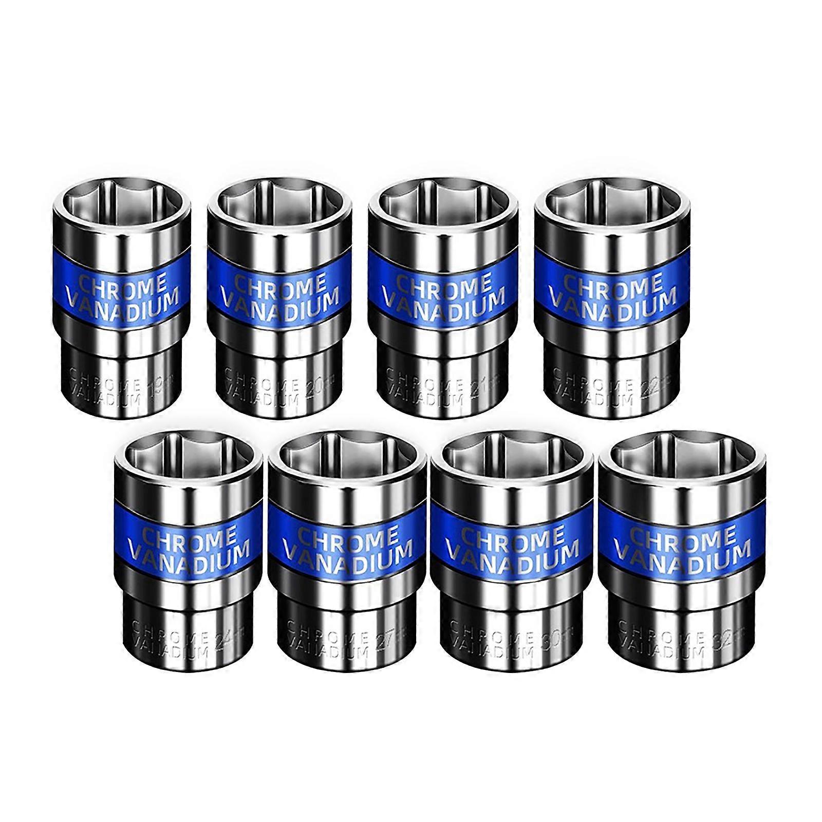 8PCS Quality Hexagonals Socket Wrench Head Set for Efficient Repairs Quick to Use, Polishes Surfaces Resistant to Rusts Multicolor