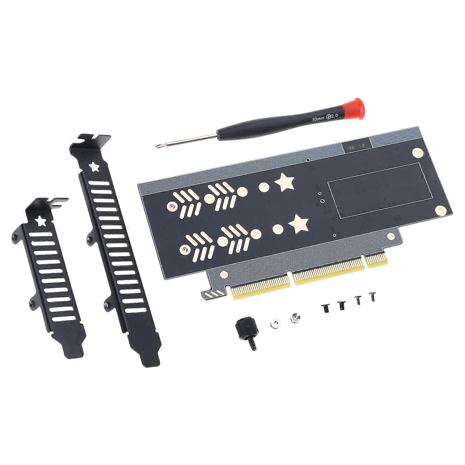 for M.2 PCIE SSD Riser Card to PCI for Express 3.0 X8 Adapter PCI Card Computer Hard Drive Computer Components Expansion Multicolor