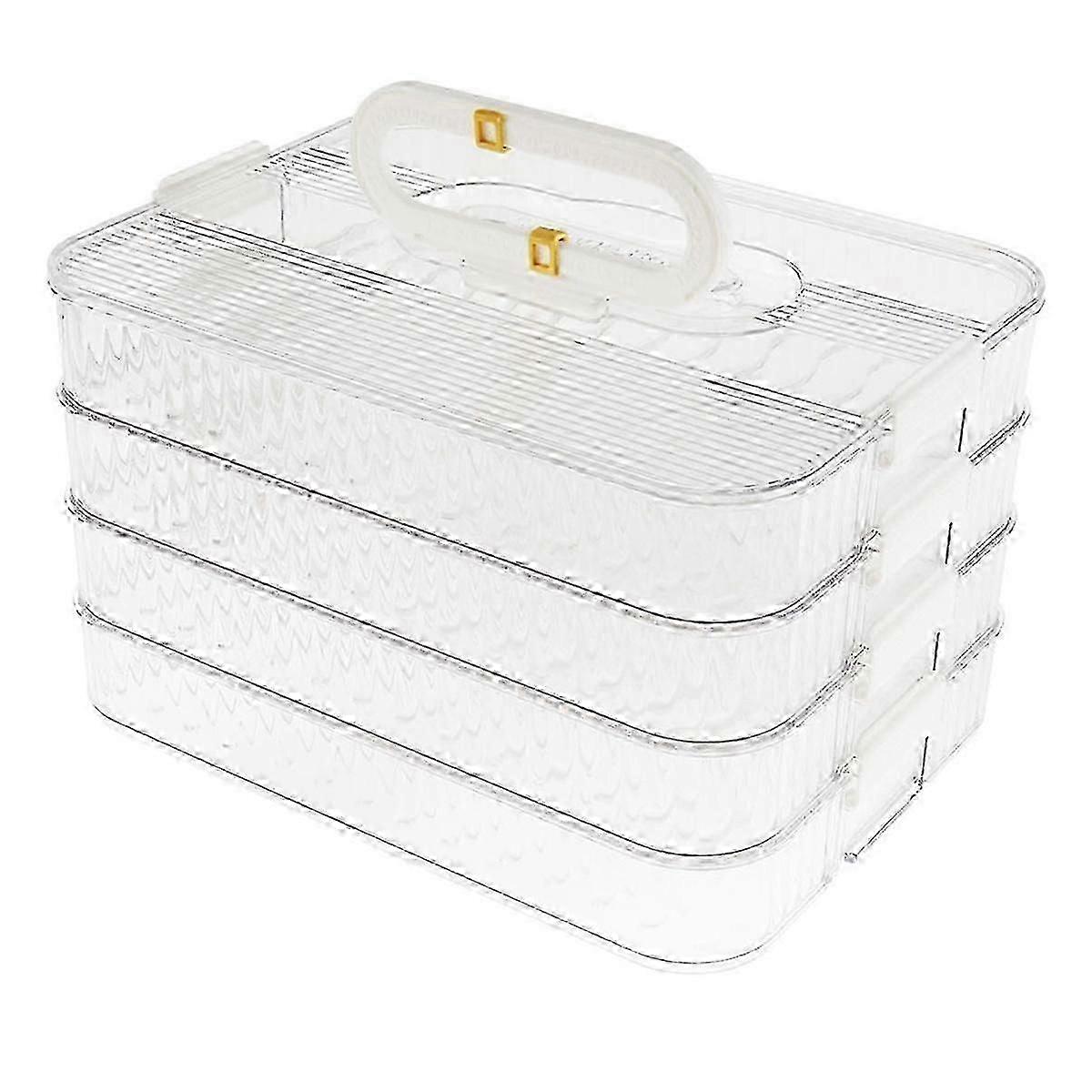 4 Layer Lunch Meat Container for Refrigerator Organizing Bacon Storage Container Refrigerator Food
