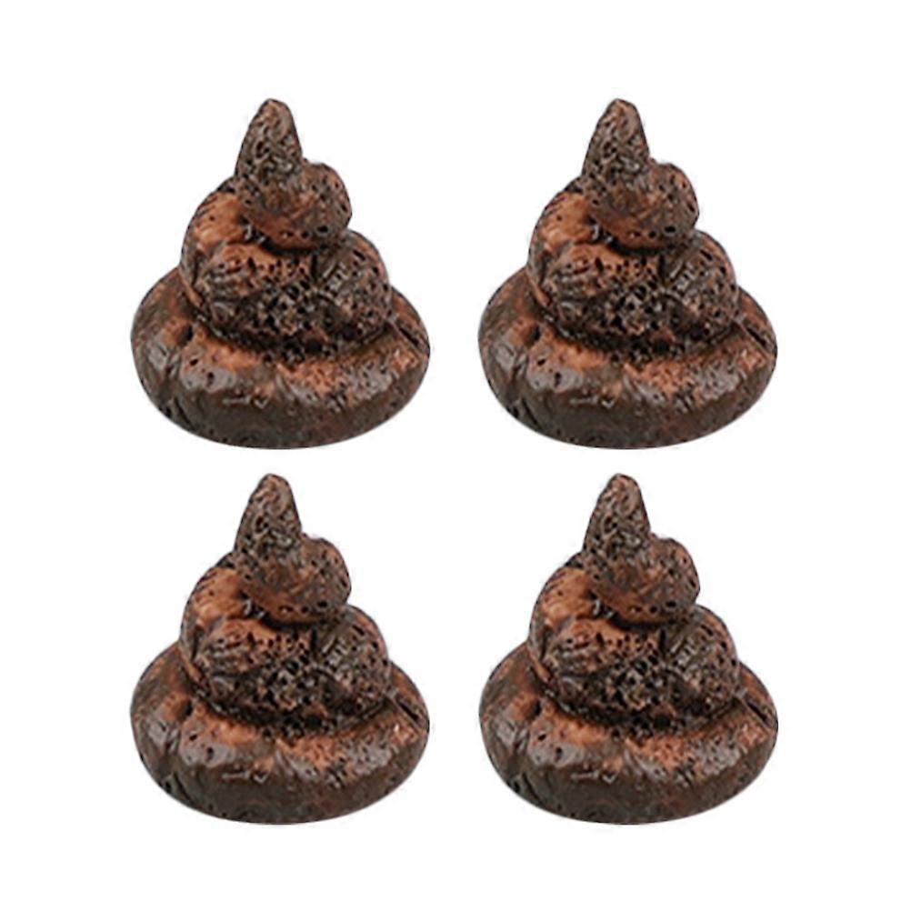 Micro Landscape Poop Resin Model for Prank Decoration 4Pcs