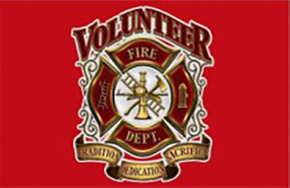 VOLUNTEER FIRE FIGHTER DEPARTMENT RED FLAG GROMMETS Mode A-4106