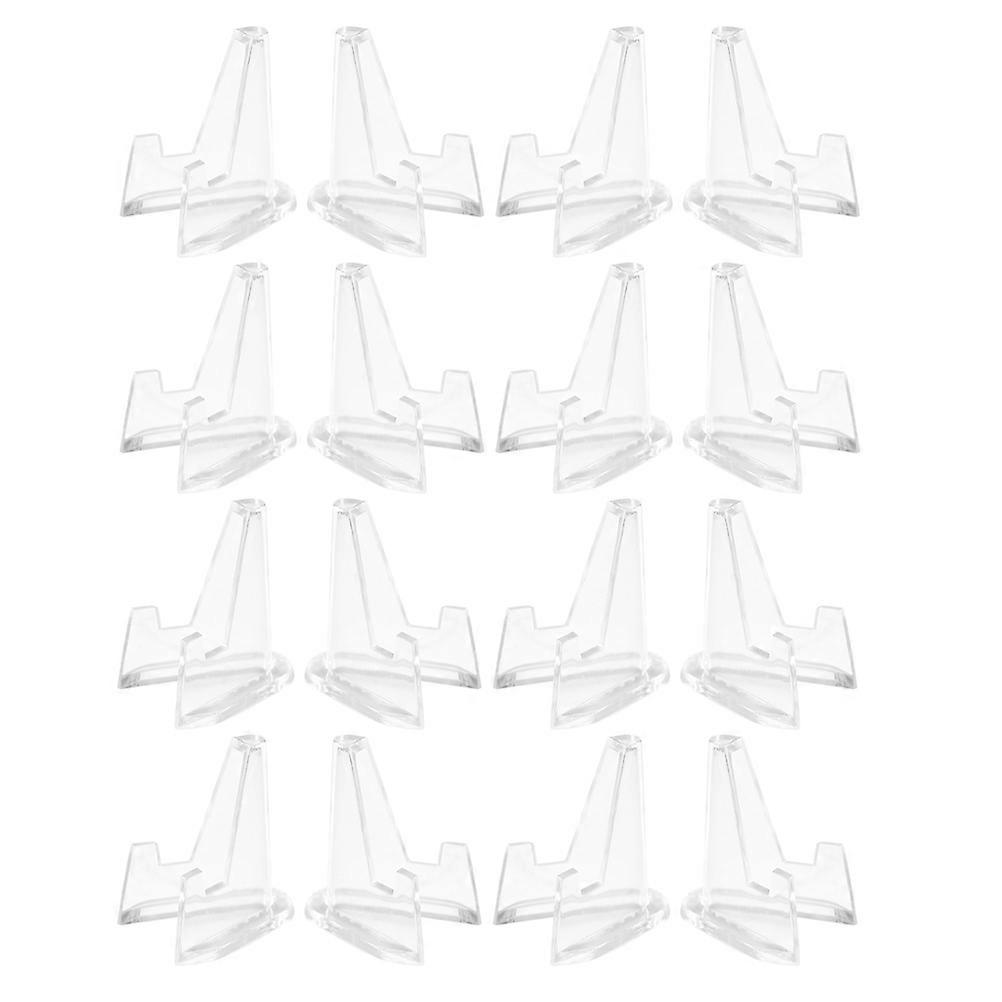 60Pcs Transparent Plastic Coin Display Stand for Collecting and Storage