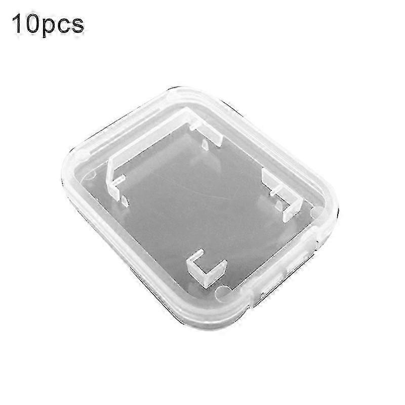 10Pcs Lightweight Clear Memory Card Case for JIKAIX - SD & SDHC Storage Box