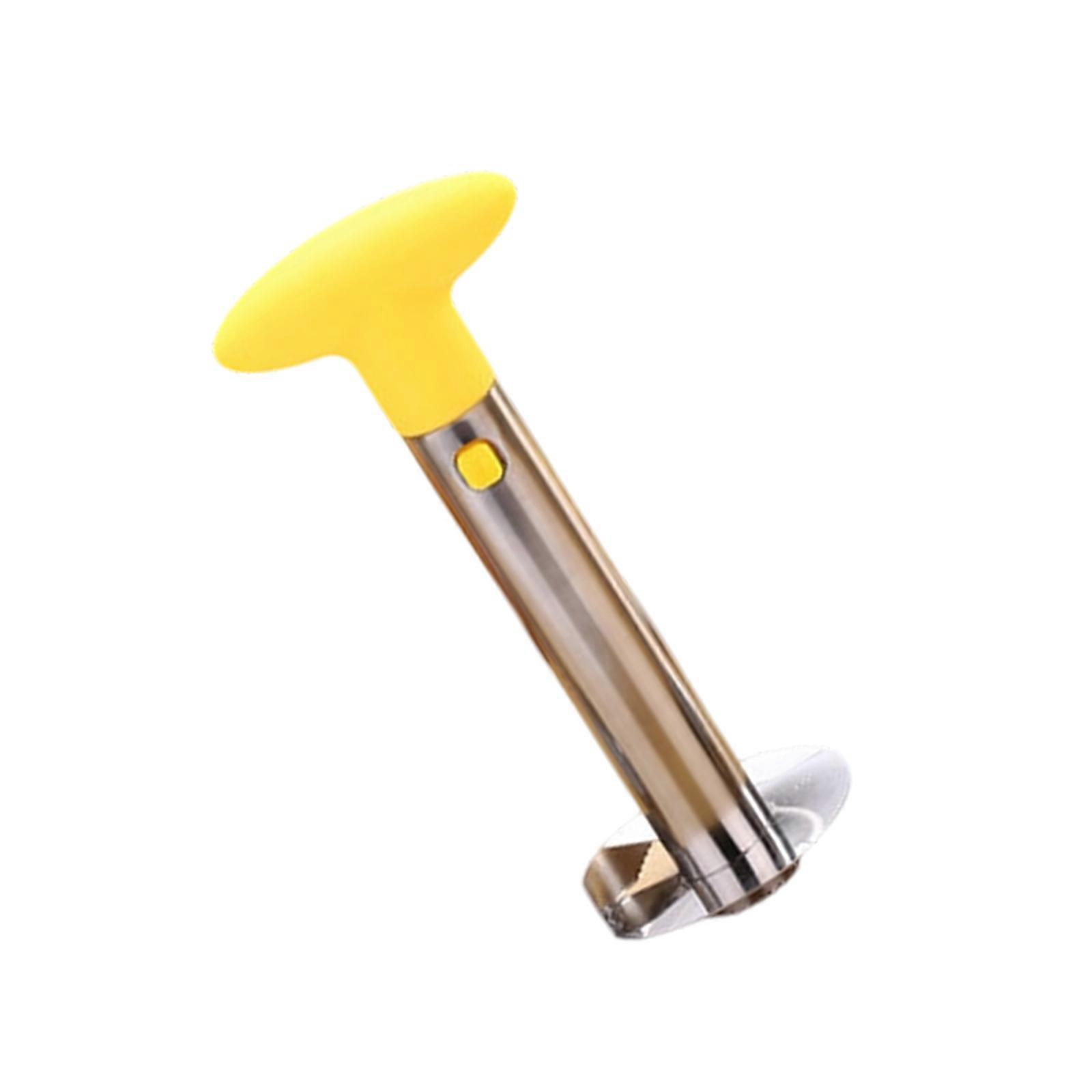 Space Saving Pineapple Peeler And Slicers With Sharpened Blade And Secure Handle For Quick Fruit Preps Corer Tool  Yellow