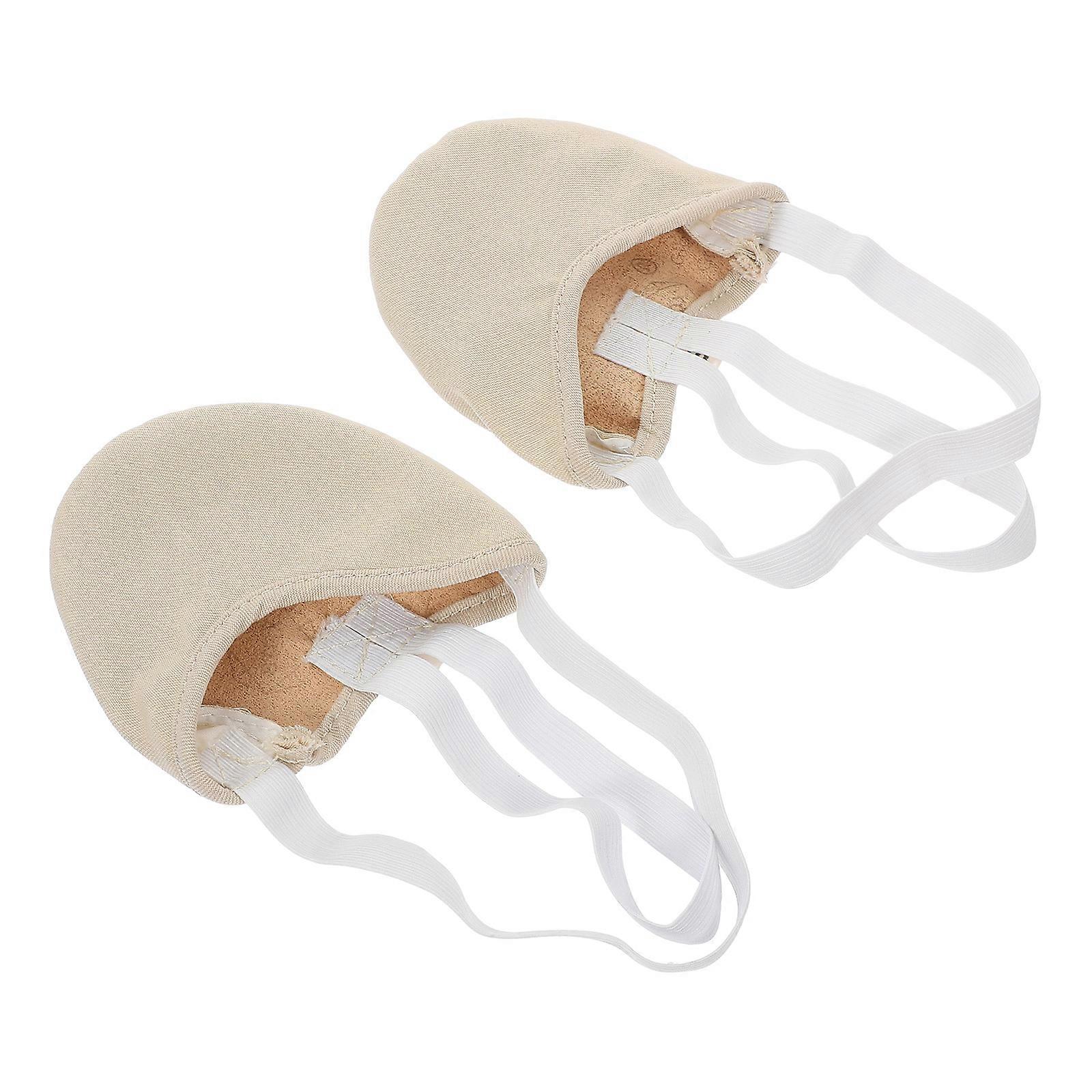 Halvtåsko til ballettdans med elastisk stretchstoff beige