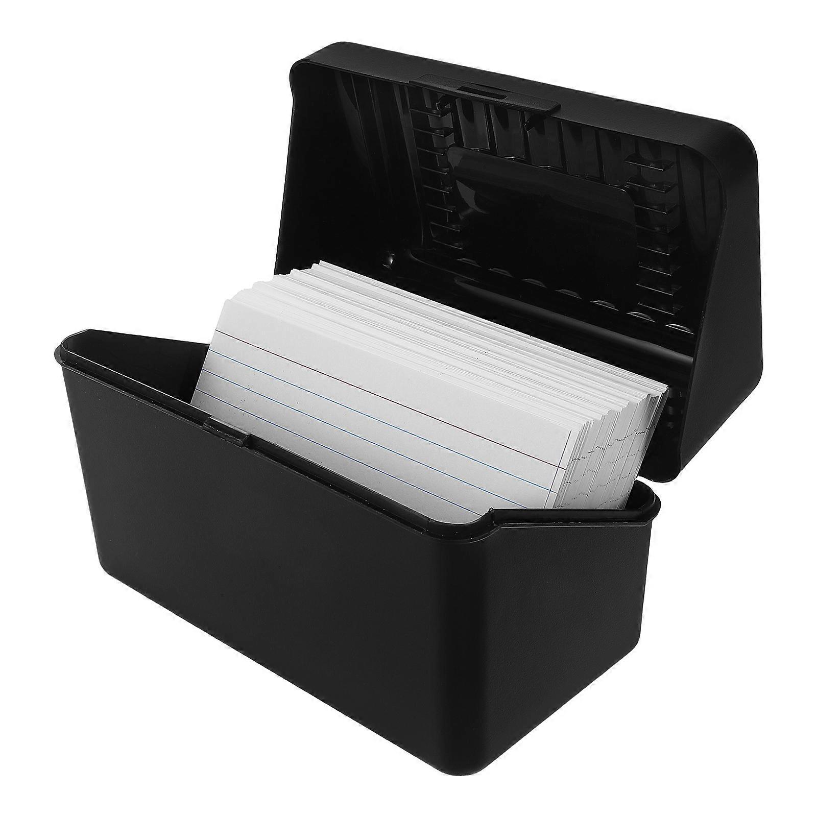 Index Card Holder Box for Desk Organization 1Set with Lined Index Cards