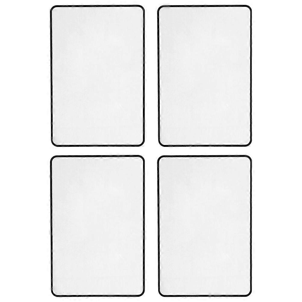 Magnifier Bookmarks for Reading with 4Pcs Black Lightweight PVC Sheets