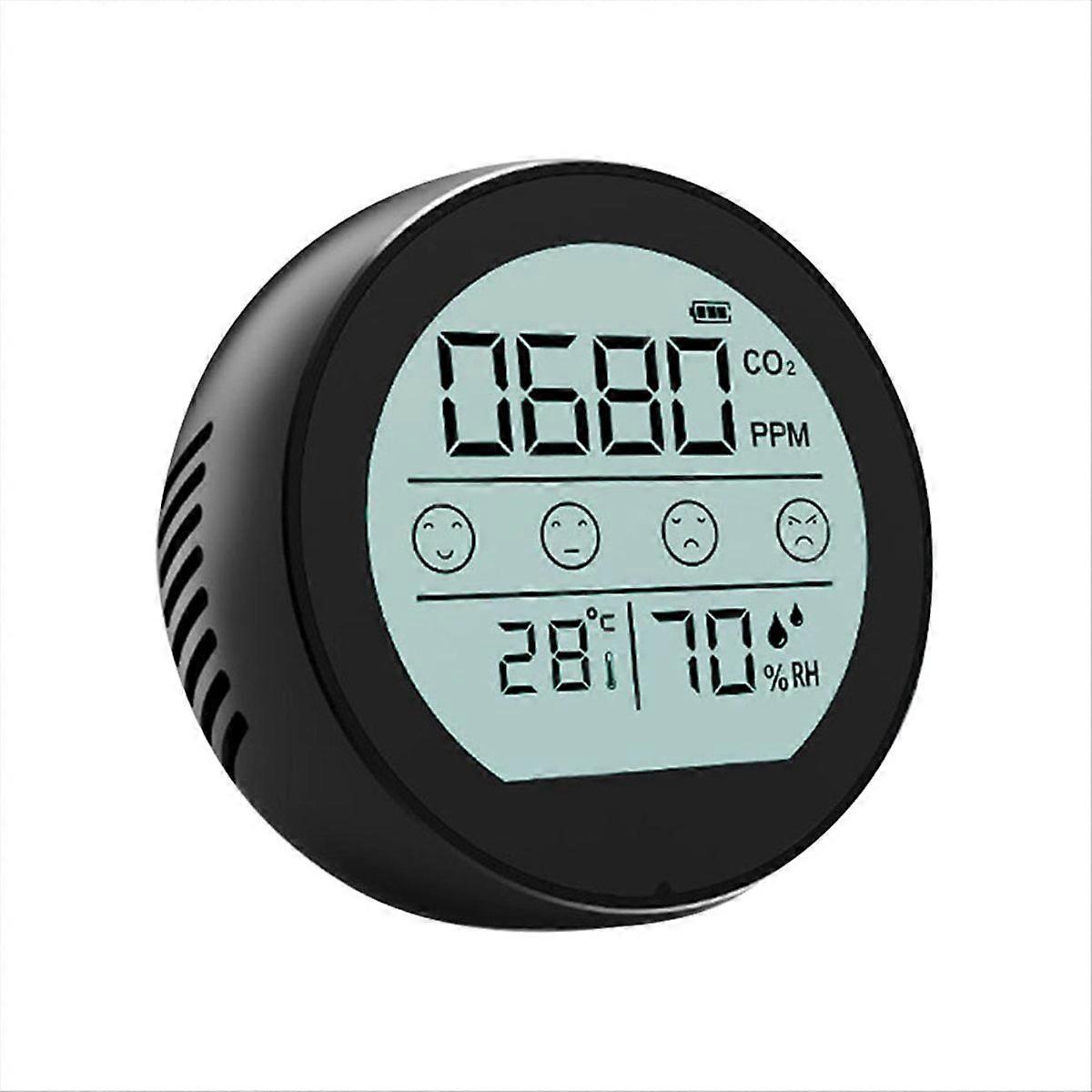 Luchtkwaliteitsmonitor CO2-meter Koolstofdioxidedetector Zwart