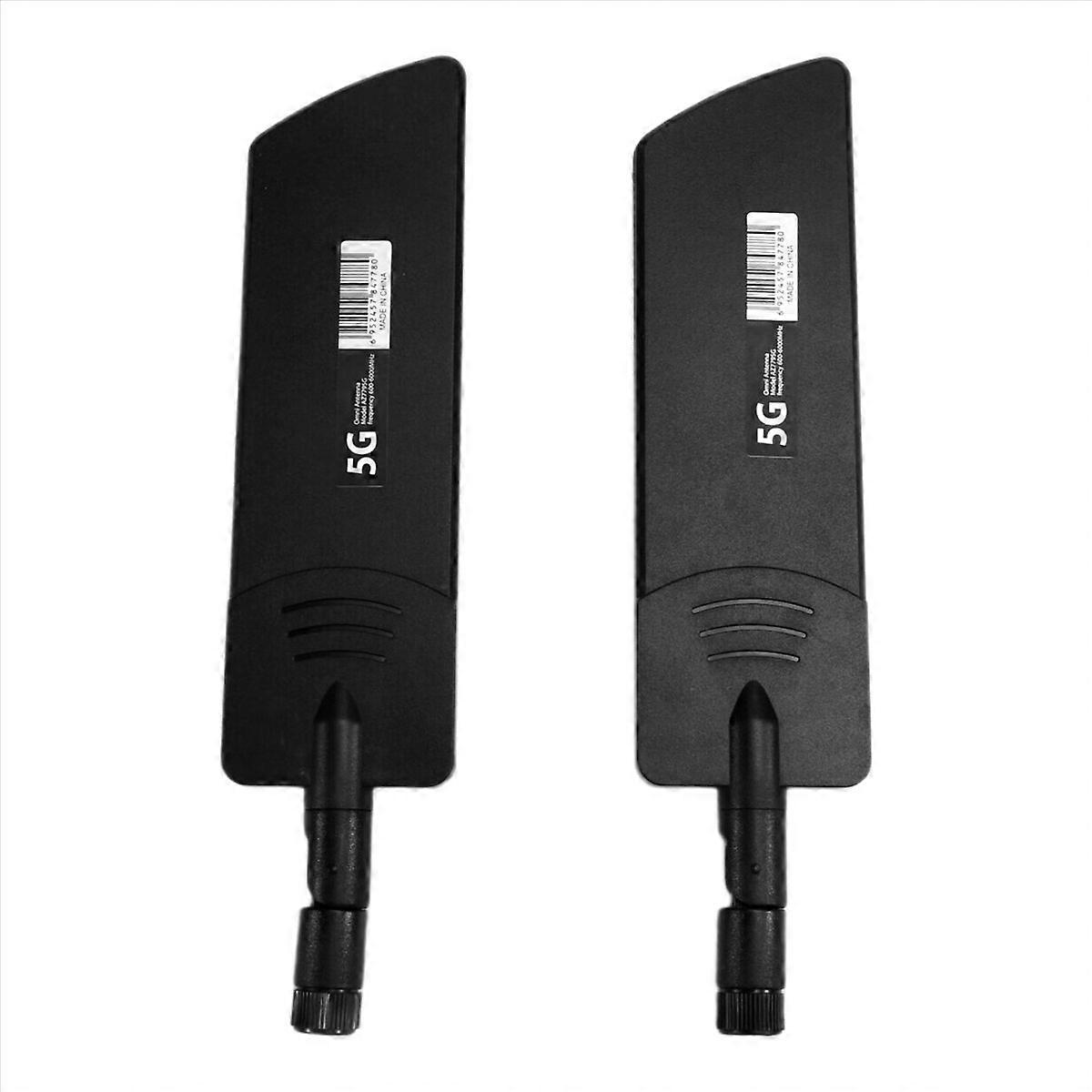 2 stk. 5G/3G/4G/GSM fuldbåndsforstærkning 40DBi antenne, sort SMA han