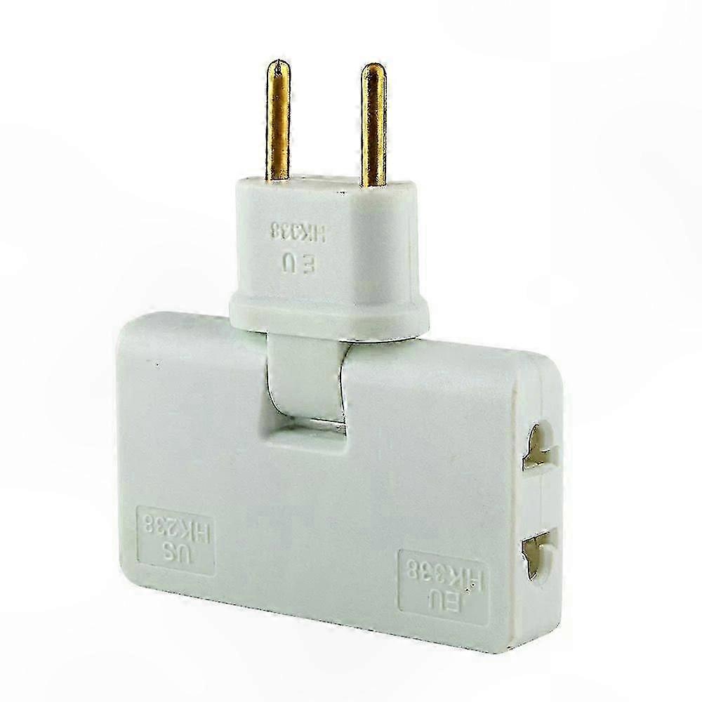 Rotating Multi-Plug Adapter with 180 Degree Rotation for EU Socket Conversion