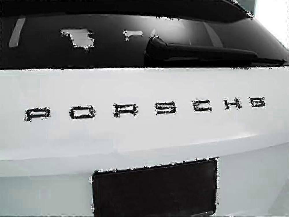 Gloss Black Porsche Lettering Rear Boot Badge Emblem For 911 Carrera Cayenne Turbo Gt3 for Porsche Vehicles with Adhesive Backing